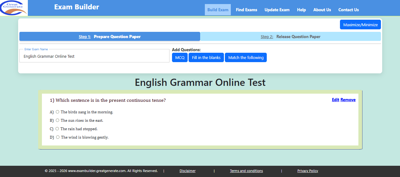 Adding fill-in-the-blank questions